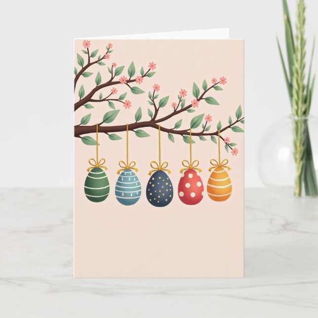 Tarjeta de patrón de rama de primavera (Anverso)