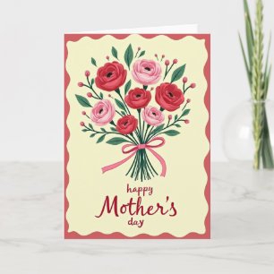 Tarjeta de patrón de ramo floral