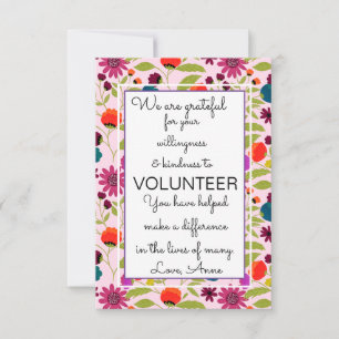 tarjeta de patrón de semana de apreciación volunta