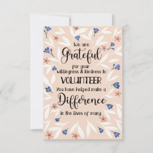 tarjeta de patrón de semana de apreciación volunta