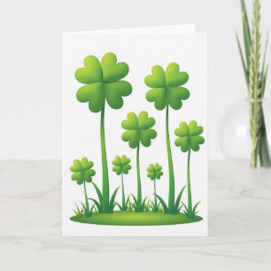 Tarjeta de patrón de trébol de corazón