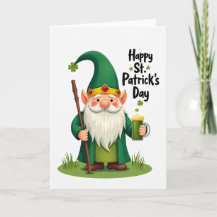 Tarjeta de Patrón de Trébol de Gnomo de San Patric