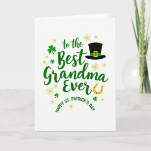 Tarjeta de patrón de trébol de la abuela