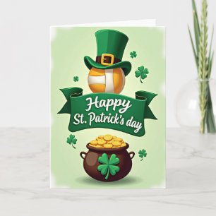 Tarjeta de patrón de tréboles verdes