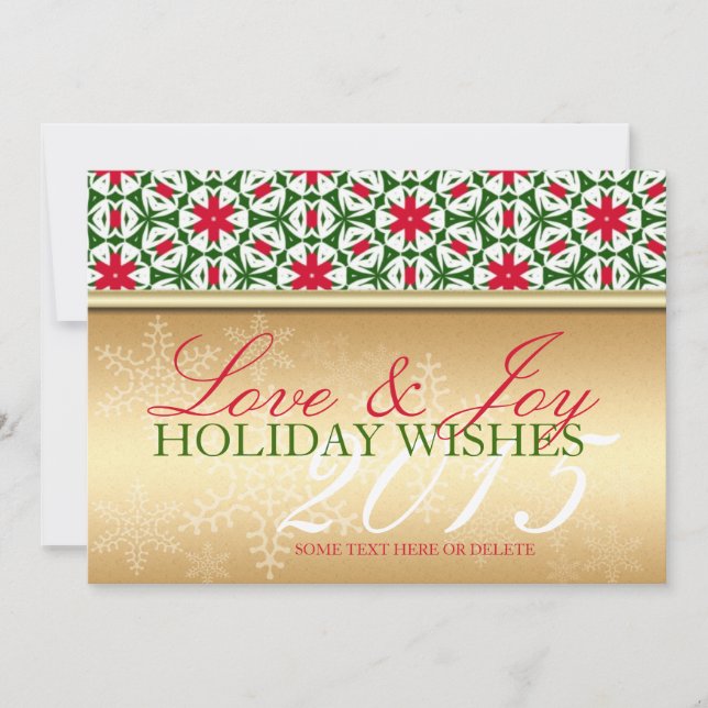 Tarjeta de patrón de vacaciones para Navidades de  (Anverso)