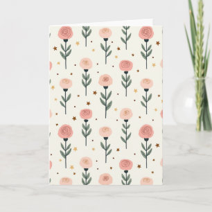 Tarjeta de patrón del día de la madre Flor en flor