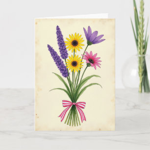 Tarjeta de patrón floral vintage