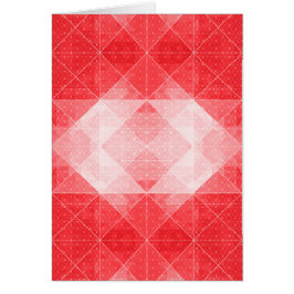 Tarjeta de Patrón Geométrico Rojo y Blanco