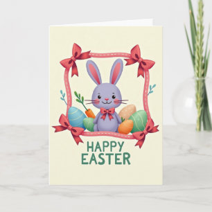 Tarjeta de patrón oval de primavera feliz