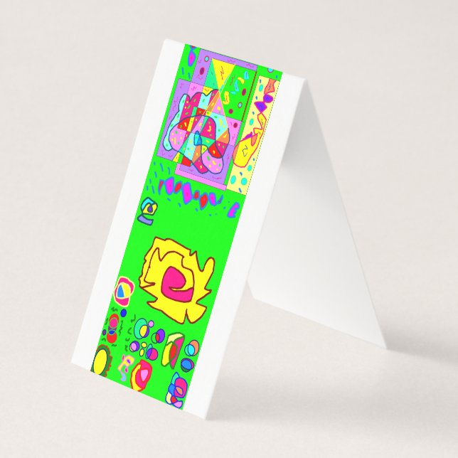 Tarjeta de patrón verde sin mensaje impreso en amb (Anverso)