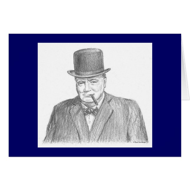 Tarjeta de Paul McGehee "Winston Churchill" (Anverso (Horizontal))