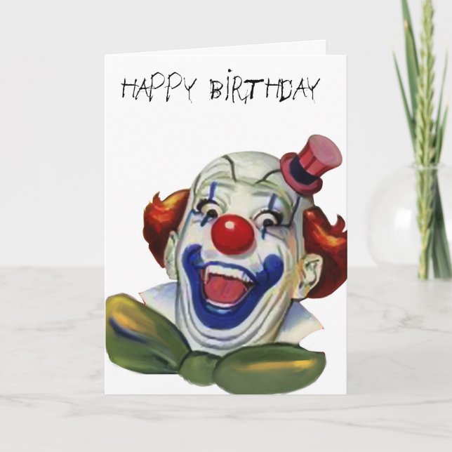 Tarjeta de payaso de cumpleaños (Anverso)