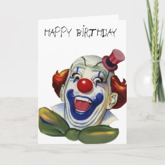 Tarjeta de payaso de cumpleaños