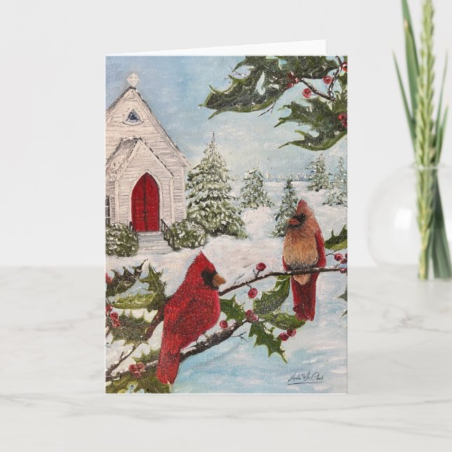 Tarjeta de paz de invierno (Anverso)