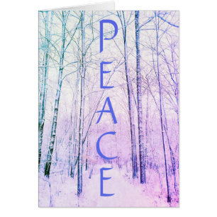 TARJETA DE PAZ DE INVIERNO WOODLAND