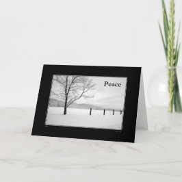 Tarjeta de paz de vacaciones de soledad