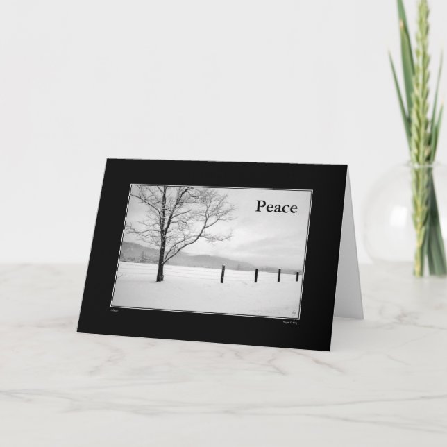 Tarjeta de paz de vacaciones de soledad (Anverso)