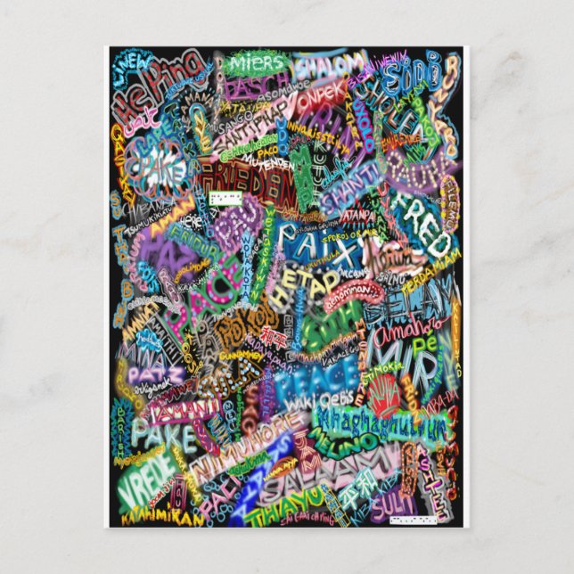 tarjeta de paz del graffiti (Anverso)