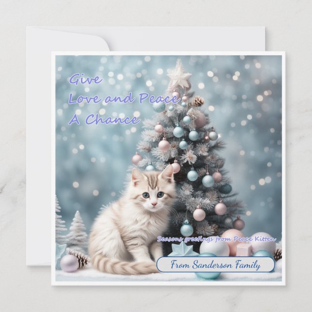 Tarjeta de Paz Global. Dar oportunidad al amor y l (Anverso)