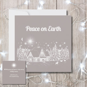 Tarjeta de paz para la Tierra de los Navidades de 