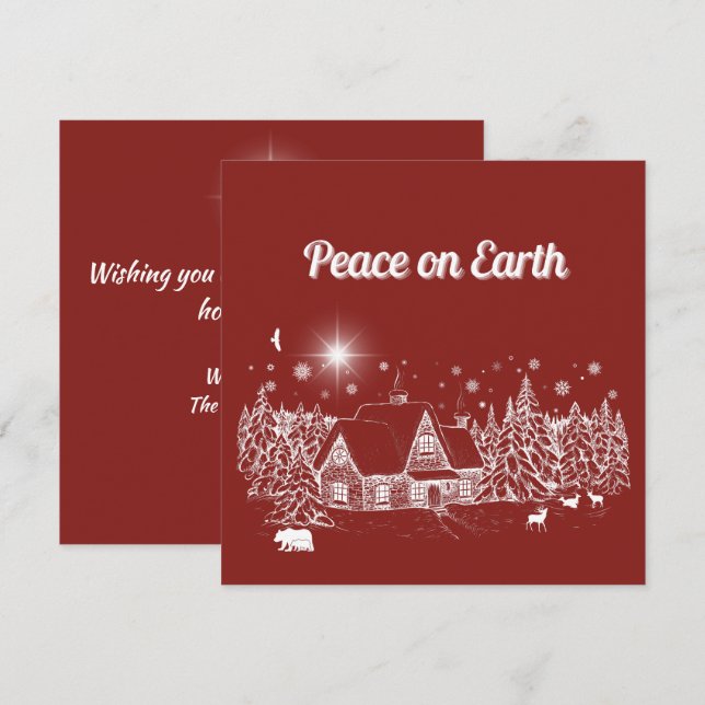Tarjeta de paz para la Tierra de los Navidades de  (Anverso / Reverso)