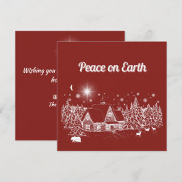 Tarjeta de paz para la Tierra de los Navidades de