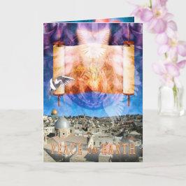 Tarjeta de paz sobre la tierra de la ciudad de Jer