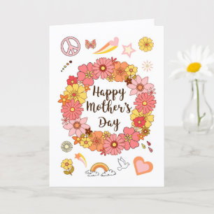 Tarjeta de Paz y Amor del Día de la Madre