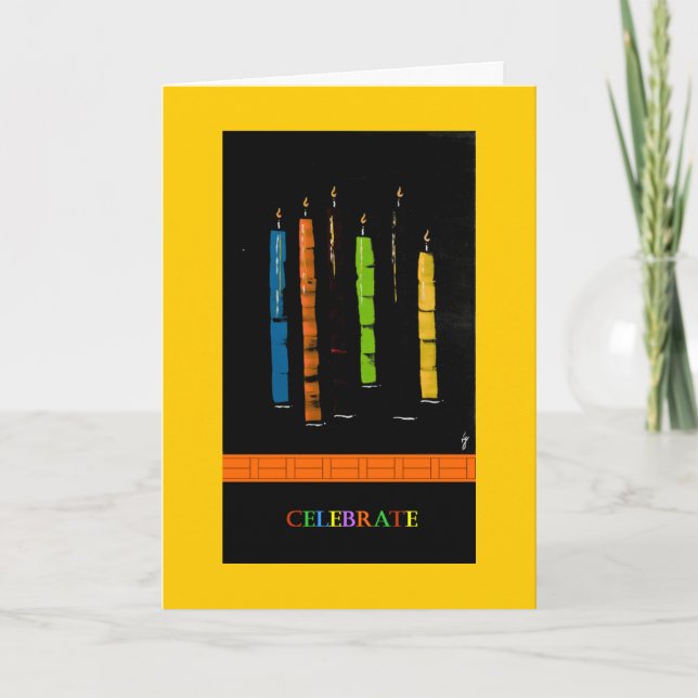 Tarjeta de PedagogyGreetings: Velas (Anverso)