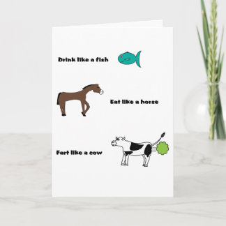 tarjeta de Pedo como una Vaca