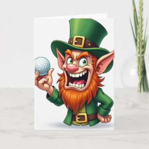 Tarjeta de pelota de golf Lucky Leprechaun