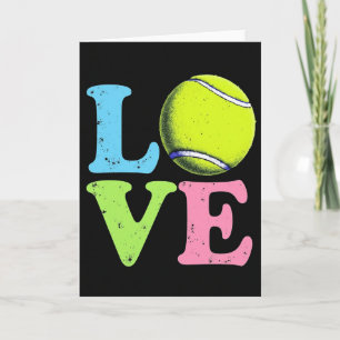 Tarjeta de pelota de tenis Sporty Love