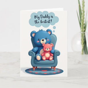 Tarjeta de peluche de Papá amoroso