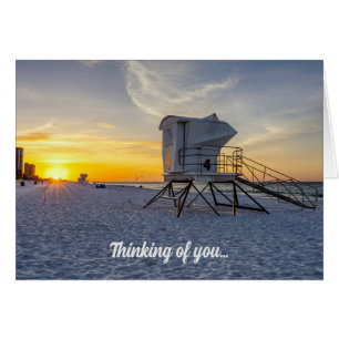 Tarjeta de Pensacola Lifeguard Station al amanecer