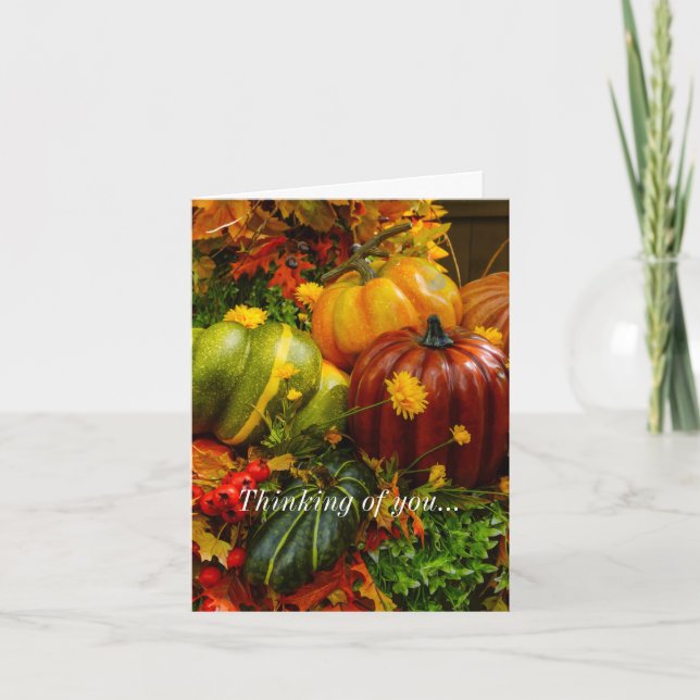 Tarjeta De Pensamiento De Grouping De Otoño (Anverso)
