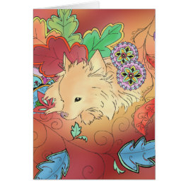 Tarjeta de pensamiento de Pomeranian (espacio en