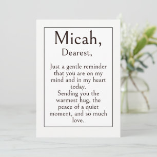 Tarjeta de Pensamiento para Amiga, Regalo