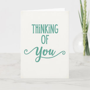 Tarjeta de pensamiento verde azulado para ti