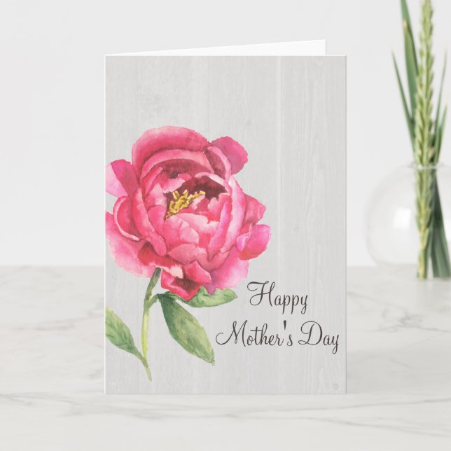 Tarjeta de Peony Day de la Madre (Anverso)