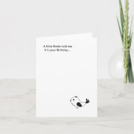 Tarjeta de pequeño pájaro individual, tarjeta de c