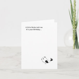 Tarjeta de pequeño pájaro individual, tarjeta de c