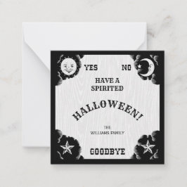 Tarjeta de pequeños apuntes de Spirit Board Hallow