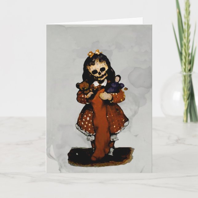 Tarjeta de pequeños Navidades Chicas muertos (Anverso)