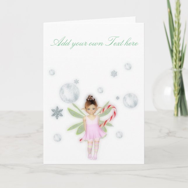 Tarjeta de pequeños navidades de hadas (Anverso)