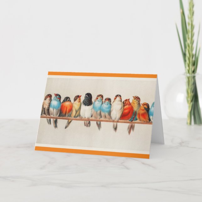 Tarjeta de percha de aves (Anverso)