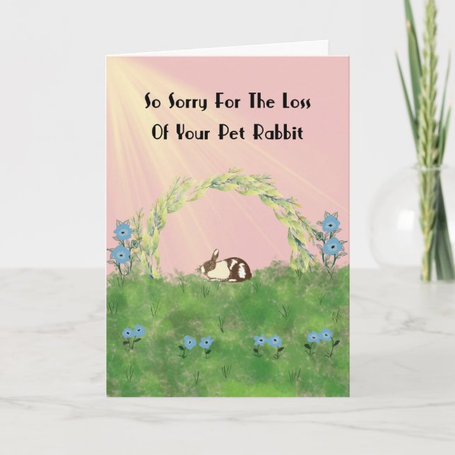 Tarjeta de pérdida de conejo mascota (Anverso)