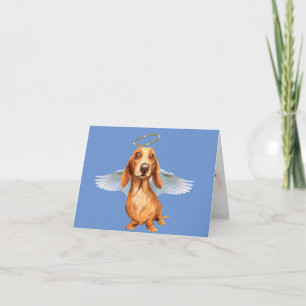 Tarjeta de pérdida de mascota Ángel Dachshund