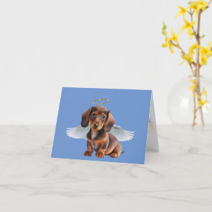 Tarjeta de pérdida de mascota Ángel Dachshund