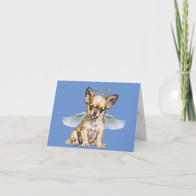 Tarjeta de pérdida de mascota ángel de Chihuahua (Anverso)
