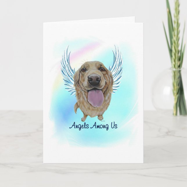 Tarjeta de pérdida de Mascota Angel Dog de Golden  (Anverso)